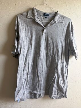 Peter Millar Light Gray Short-Sleeve Polo
